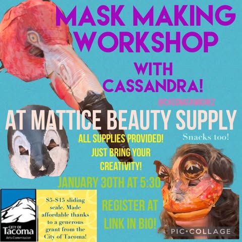 Mask Making Class w/ Cassandra 1/30/25